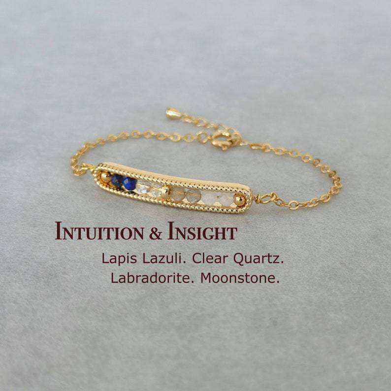 Dainty 3mm Emotional Balance Money Love Bracelet Healing Crystal Strawberry Quartz Citrine, Rose Quartz 3mm crystal Bracelet Gift For Her Christmas Gift