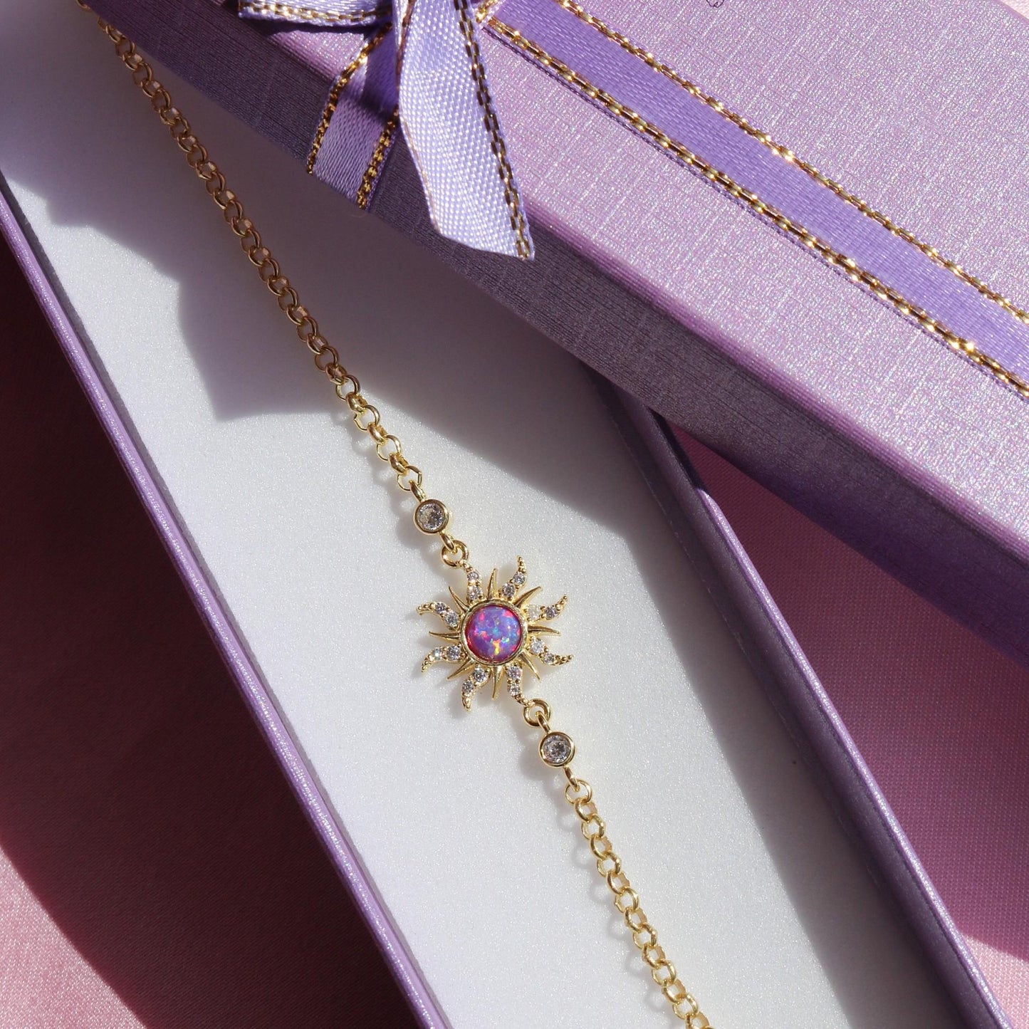 [HOT] Spining Sunflower Opal Jewerly Gift Sets Wonderful Australia Natural Opal Stone for Decoration,2024 Best Gift to Yourself, Family or Friends